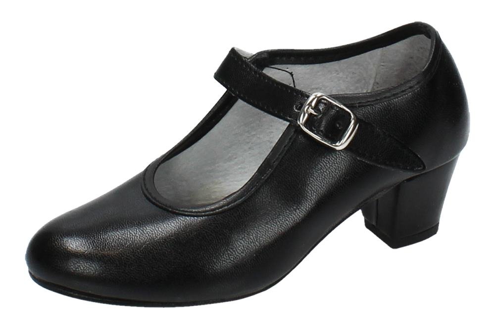 MADE IN SPAIN 15 Zapato DE SEVILLANAS NIÑA Zapatos TACÓN Negro
