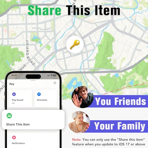 Image of Air Tracker Tags-4 Pack: Smart Bluetooth Tracker, Item Finder Works with Apple Find My (iOS Only) App, Trakcer Tag Locator for Keys, Luggage, Satchel, weTag mini. (Not for Android Devices)