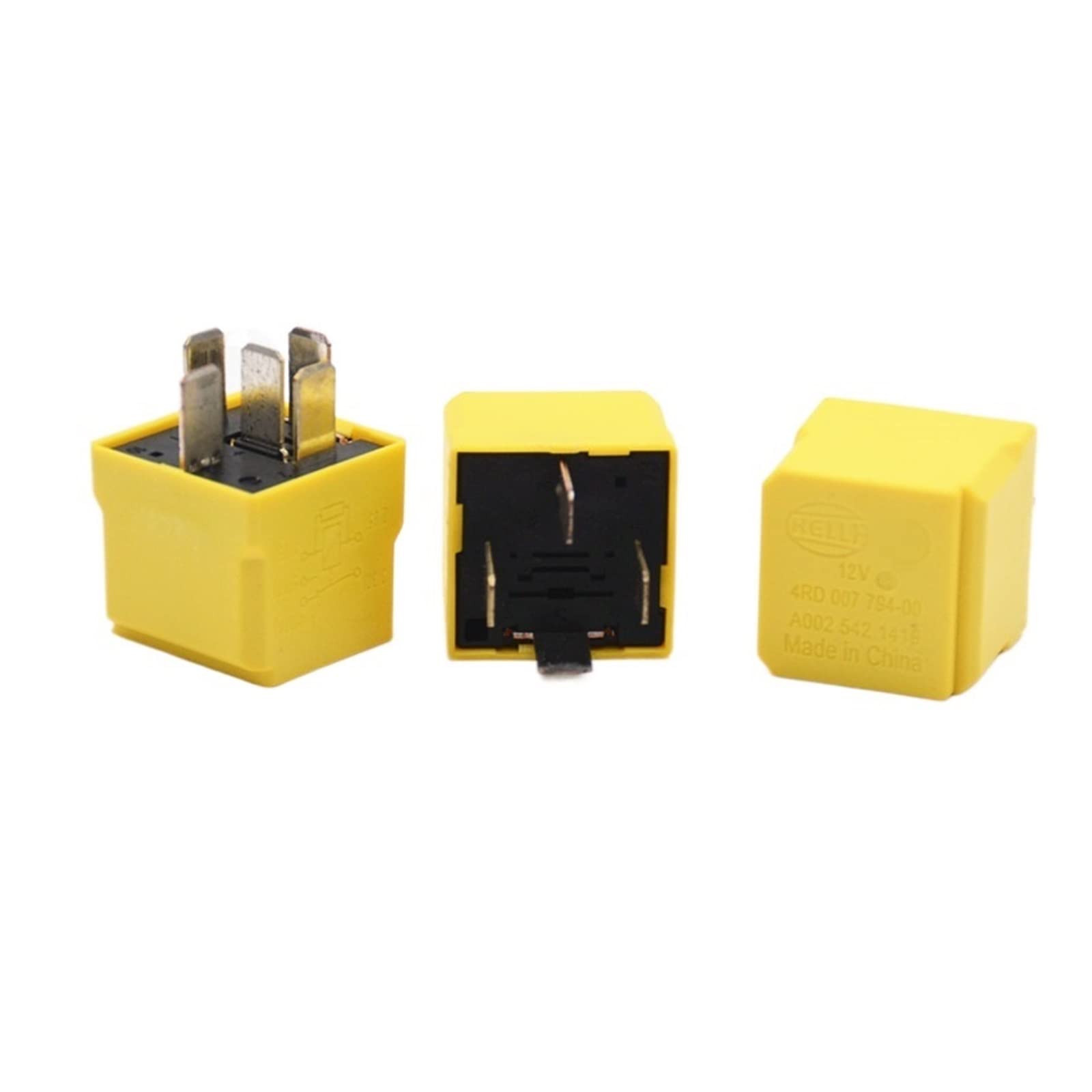 HOTIPS 3 uds 4RD 007 794 12VDC relé de Coche Compatible con Mercedes Benz Original Hella A/C relé de Bomba de Ventilador de Aire Acondicionado(20 pcs 4PIN 12V)