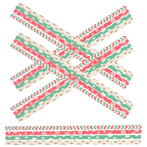 VALICLUD 200pcs pitillos de papel navideños biodegradables miniatura 1