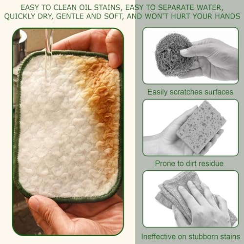 Image of 2026 New Multipurpose Wire Dishwashing Rags, Double Layer Metal Scrubbing Pads, Non-Scratch Reusable Cleaning Cloths for Kitchen, Pots, Pans, Sinks, Wet and Dry Use (5Pcs)