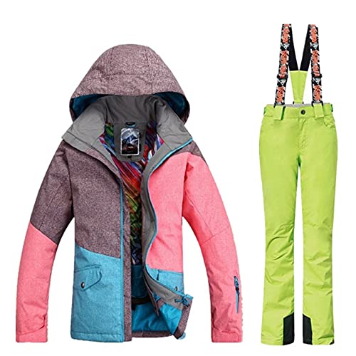 Liudan Kombinezon narciarski damski kombinezon zimowy kurtka narciarska spodnie snowboardowe kurtka spodnie outdoorowe górskie narciarstwo kombinezon sportowy płaszcz kombinezony śnieżne (kolor: 8, rozmiar: M)