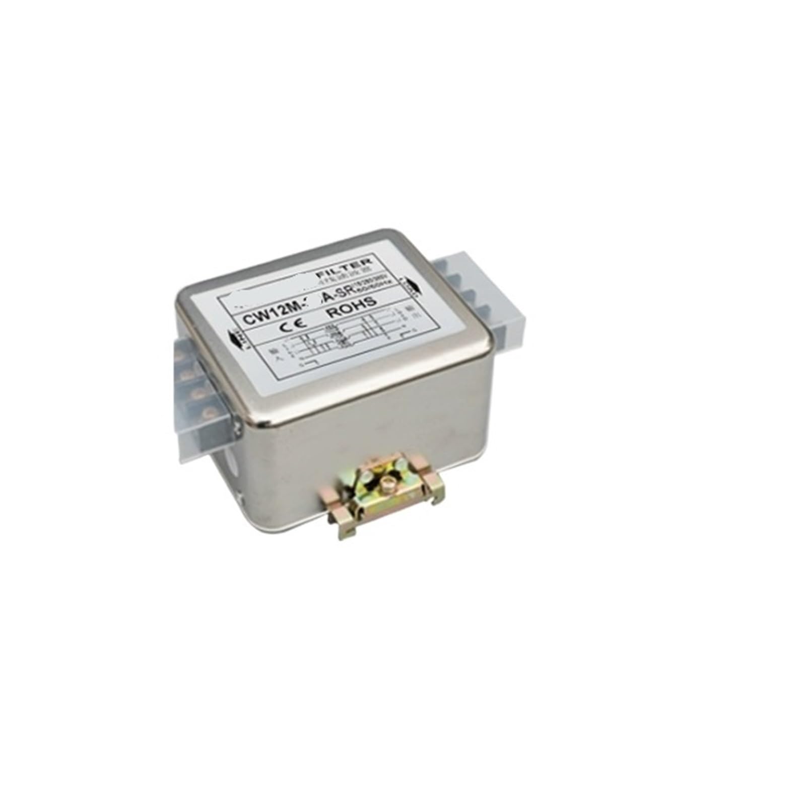 CAAUYXZW CW12M-SR Three-Phase Four-Wire Rail Terminal Power Filter 220V 380V Anti-Interference 10A 20A 30A(CW12M-20A-SR)