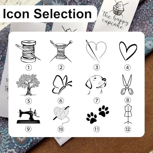 Custom 200pcs White Fabric Clothing Labels, DIY Fabric Tags for Handmade Items, Personalized Logo Sew On Labels for Clothing, Dolls, Scarves, Hats-Black Ink on White Label (0.79\"x2.36\" (20x60mm)) - Thumbnail 2