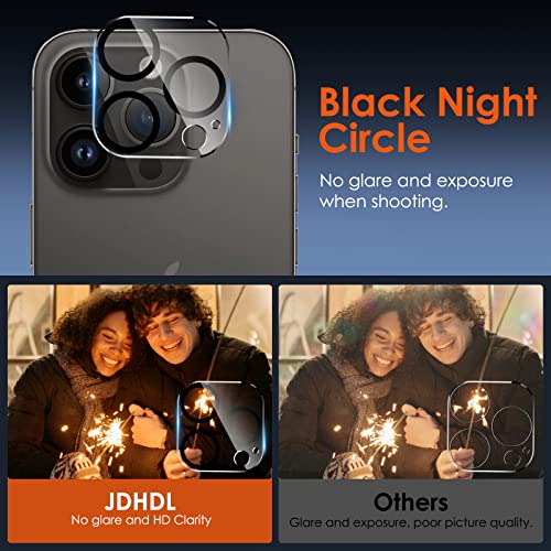 Jdhdl [2+2 Pack Hydrogel Film Screen Protector For Iphone 14 Pro (Not Glass) With Tempered Glass Camera Lens Protector, Soft Tpu Transparent Protective Screen Protector Film(6.1") #TOP2