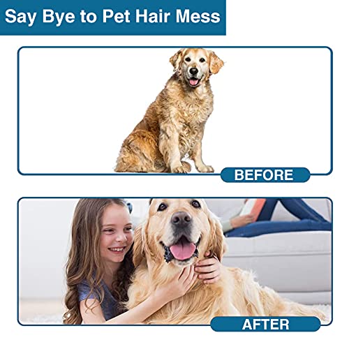 EazinGo Pet Grooming Handschuh Sanfter Enthaarungspinsel Handschuh Effizienter Tierhaarentferner Mitt - Verbessertes Fünf-Finger-Design - Perfekt für Hund und Katze mit langem und kurzem Fell, 1 Paar