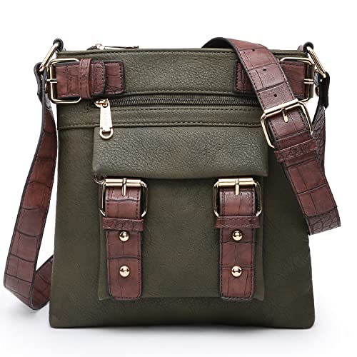 Dasein Women Lightweight Crossbody Bags Soft Vegan Leather Messenger Bag Shoulder Bag Travel Purse