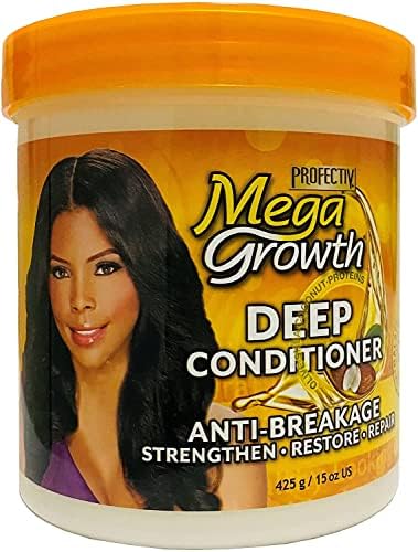 Mega Growth Anti-Breakage Strengthening Deep Conditioner - Hydrating Hair Mask, Restores & Repairs Damaged Fragile Hair, Revitalizes, Renews, Protects From Damage, Restores Softness & Shine, 15 oz.