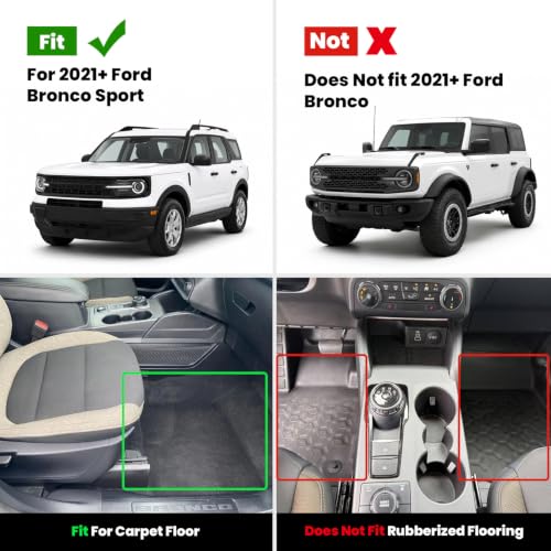 Image of LASFIT Floor Mats & Cargo Mat for Ford Bronco Sport 2021-2026 Carpet Floor