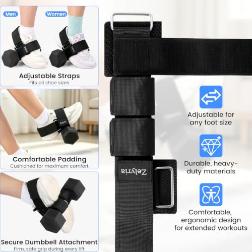 Image of Dumbbell Foot Attachment for Leg & Tibialis Strength Training at Home | Turn your dumbbell into a lower-body trainer for tib raises, leg curls, extensions and more-no bulky machines needed