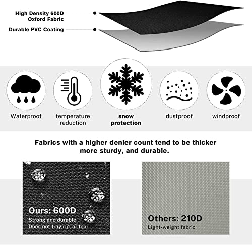 Kohree Upgrade Car Windshield Snow Ice Cover, Flexible 600D Oxford Fabric With Pu Coating, All-Seasons Windshield Cover Sunshade Protector, Larger Anti-Theft Cover For Most Cars Trucks Suv Mpvs #TOP3