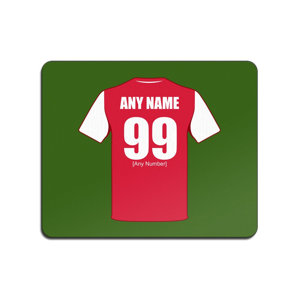 UNIGIFT Personalised Gift - Arsenal Mouse Mat (Football Club Design Theme, Colour Options) - Any Name/Message on Your Unique Pad MouseMat MousePad - The Gunners