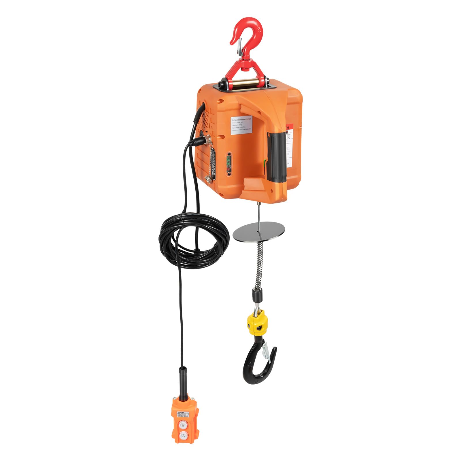 3 In 1 440lbs Electric Hoist Winch, 1100 660 440lbs Portable Electric Power Winch With Wireless Remote Control, for Attic Lift, Deer Hoist, Garage, Warehouses, Factories, 110V, Lift 16ft/Min (440 LBS)