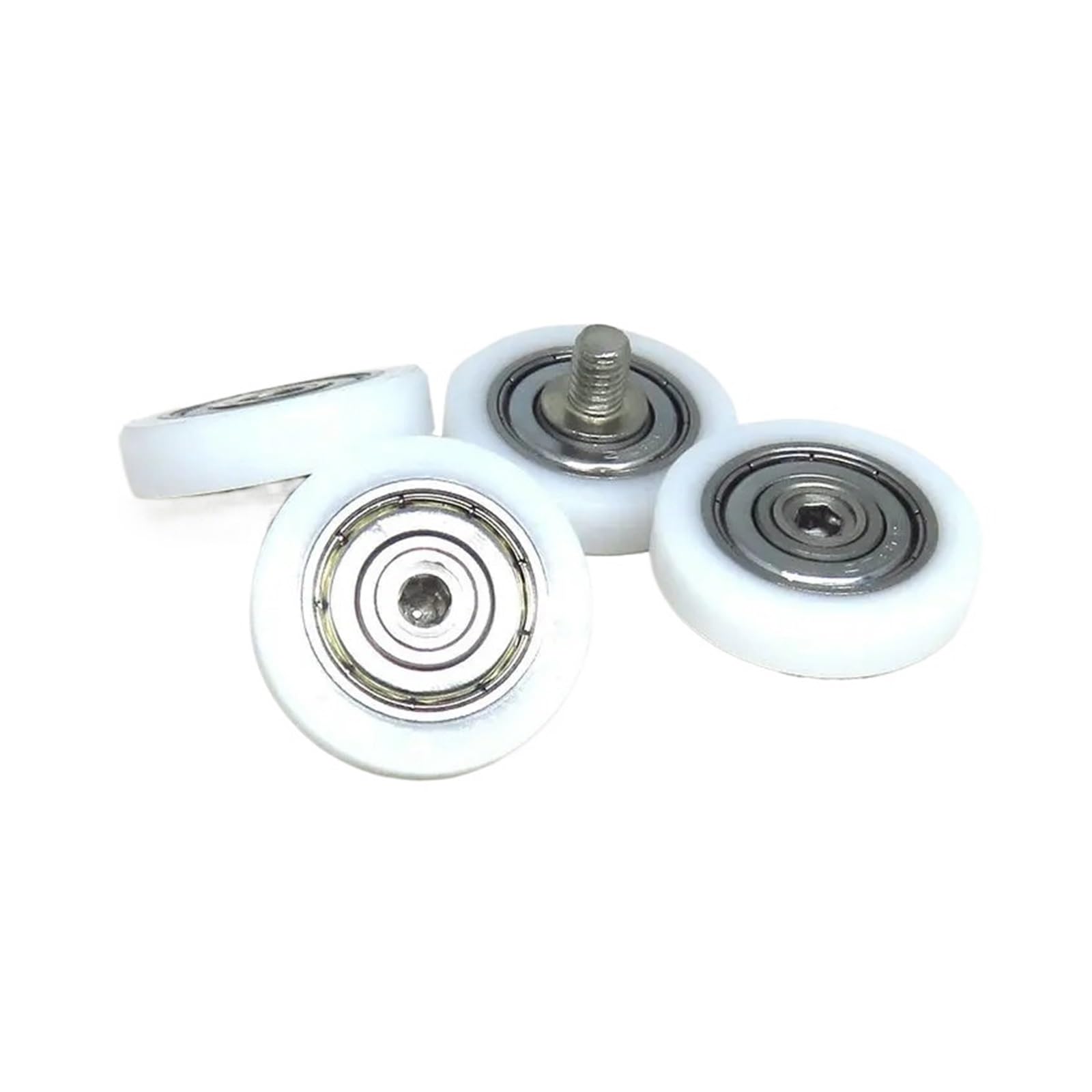 FQJYXWEWL 2 Pieces Outer Diameter 30mm Plastic Coated Bolt Bearing Rollers 30x7xM6 BS60830-7C1L8M6 POM Wheel Door Window Sliding Guide Wheel