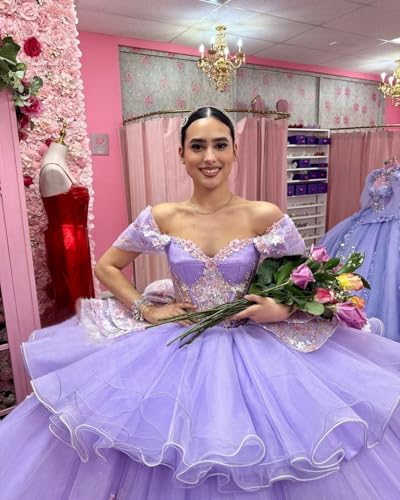 2 in 1 Quinceanera Dresses with Detachable Skirt 3D Floral Ball Gown Layered Tulle Lace Applique Sweet 16 Dresses2