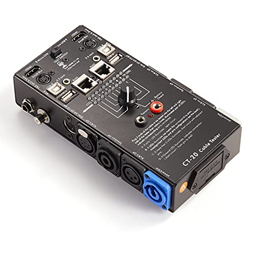 mfl 15-plug audio cable tester line finder black 15-in-1 cables checker 10-way switch wire tracker with led indicators rectangular