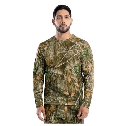 Abbigliamento Realtree Maglia Intima Termica da Uomo in Pile Pesante, Realtree Edge Camo, X-Large