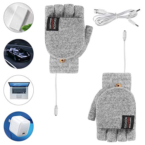 Soekodu Guanti riscaldati USB Guanti Unisex per