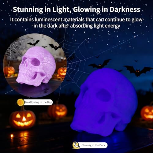 Image of IEMAI Purple Glow in The Dark PETG Filament 1.75mm 1KG, Luminous 3D Printer Filament High-Brightness & Long-Lasting Glowing, Neat Wound & Easy Printing for Home Decor