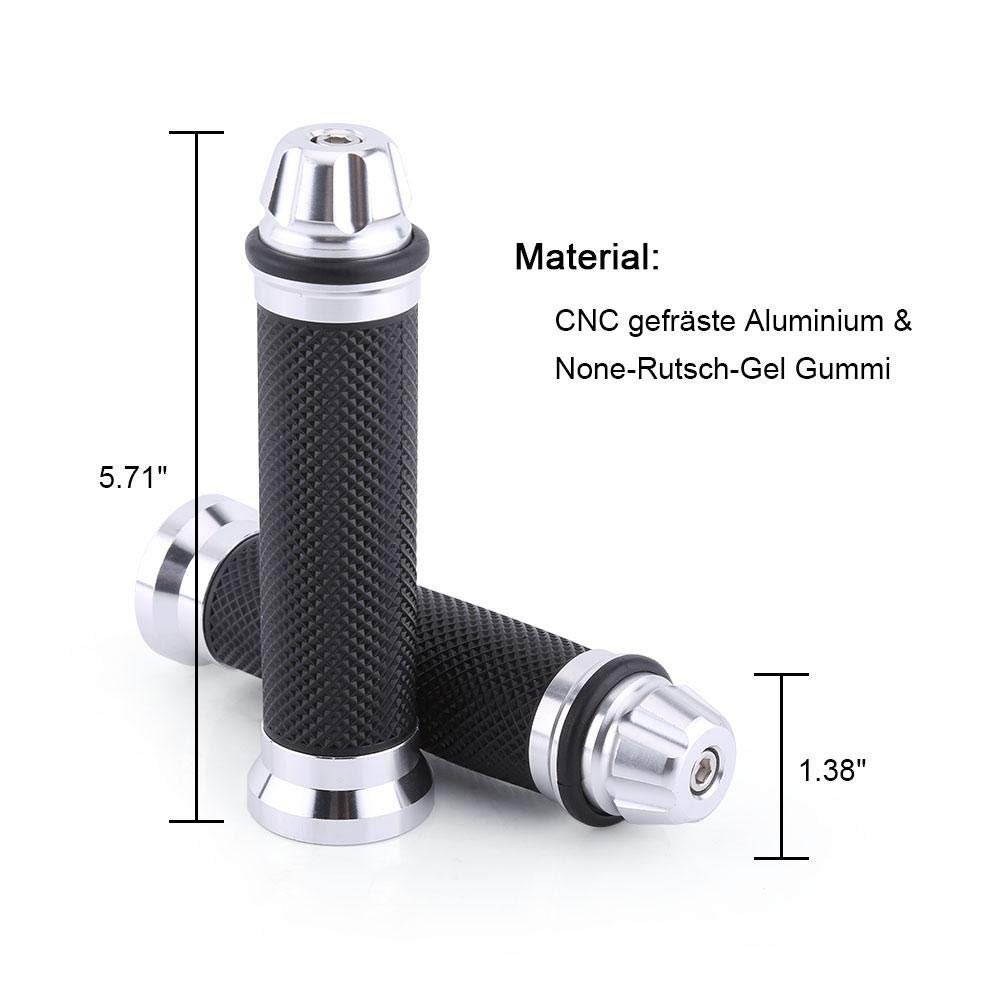 Poignées De Moto En Caoutchouc Antidérapant Pour Harley Honda Triumph Yamaha Kawasaki CG125 CB400 22 Mm 24 Mm