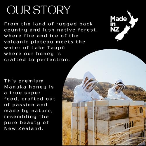 Image of Zealandia Gold Label Manuka Honey, Certified MGO 550+ | Premium New Zealand Monofloral Manuka Honey - Pure Raw Organic Honey | 250g (Pack of 1)