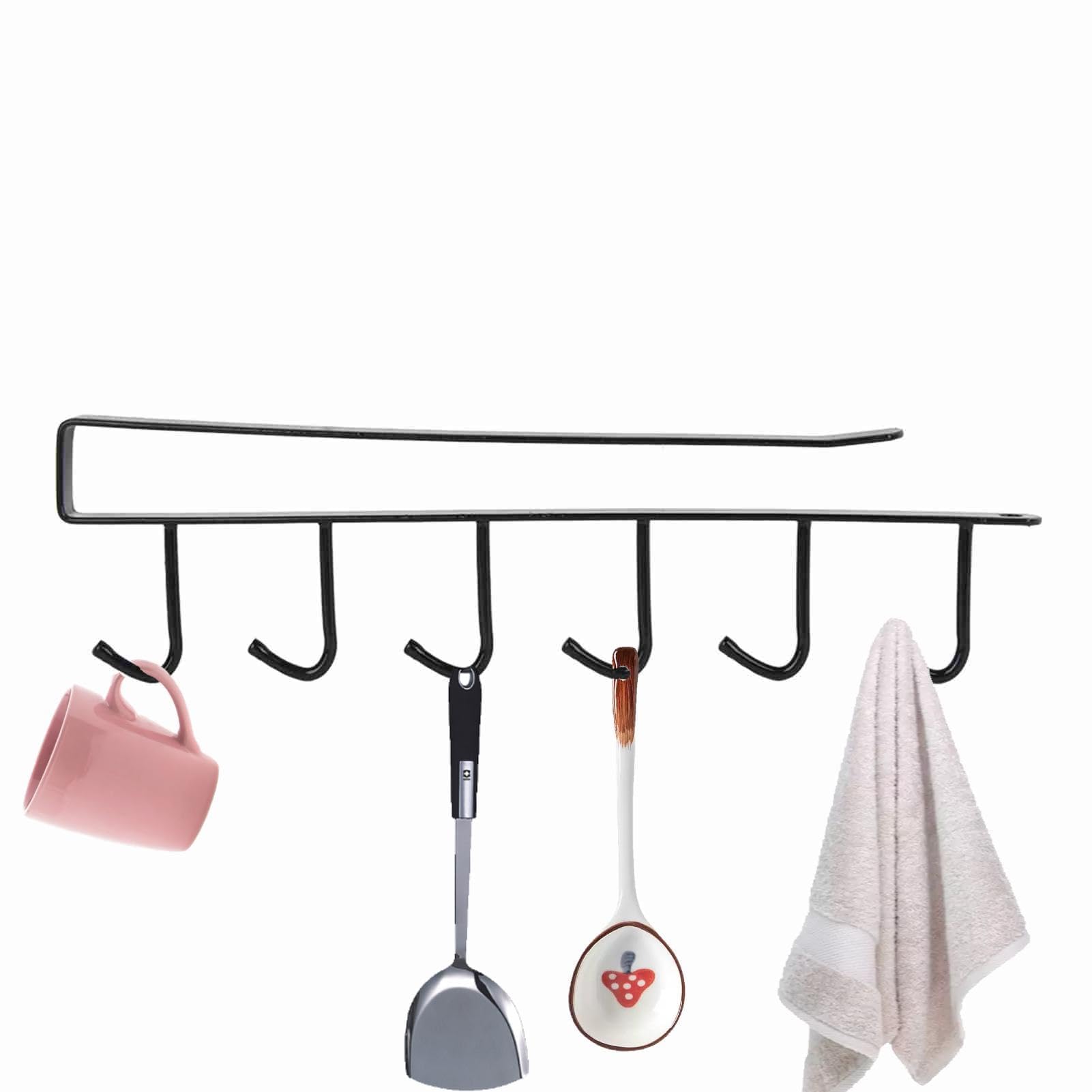 Cup Holder Hanger Under Cabinet, Mug Hooks Under Cabinet Mug Hangers Under Shelf Mug Holder Under Cabinet Cup Hooks for Hanging Under Shelf Hooks Coffee Cup Holder Mug Organizer for Kitchen Cabinets