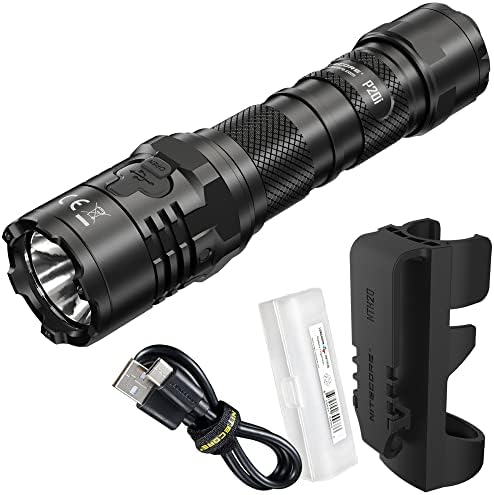 Nitecore P20i Tactical Flashlight, 1800 Lumen USB-C Rechargeable Fast Charging Strobe Ready with LumenTac Organizer