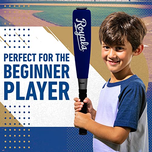 Image of Franklin Sports Kansas City Royals Foam Bat & Ball Set - Soft Jumbo Team Baseball Bat and Ball Team Logo - MLB Official Licensed Product