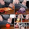 ANDONG-19-Piece-Stainless-Steel-Kitchen-Knife-Set-with-Wooden-Block-Sharpener-Chef-Knives-Dishwasher-Safe-Ergonomic-Anti-slip-Handle-for-Home-CookingBlack ANDONG 19-Piece Stainless Steel Kitchen Knife Set with Wooden Block & Sharpener - Chef Knives, Dishwasher Safe, Ergonomic Anti-slip Handle for Home Cooking,Black