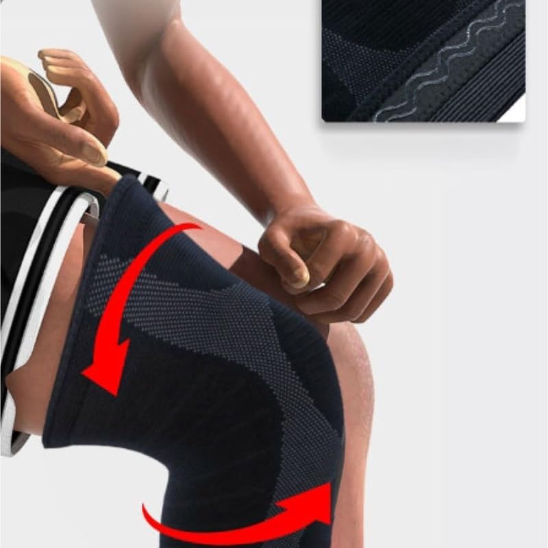 Nylon Elastic Knitted Warm Protection Cycling Fitness Running Sports Knee Pads