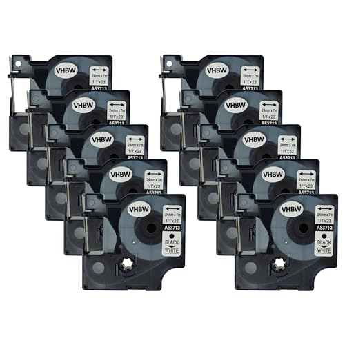 Ruban Dymo D1 24mm vhbw pour organiser vos dossiers de bureau
