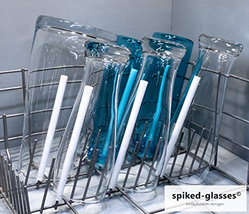 Spiked-glasses Bierfreunde Glashouder voor vaatwasser, set van 6, lange opzethouder voor vaatwasmandje - Image 5