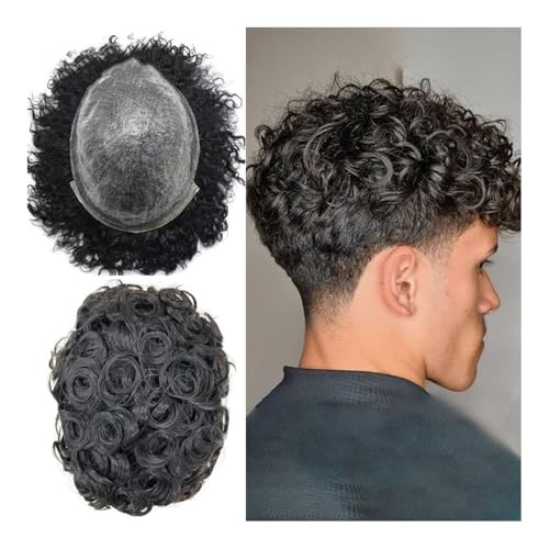 Wig for men Men Toupee Human Hair Curly Thin Skin PU Men's Capillary Prosthesis With Knots Indian Remy Hair System Unit Wigs Male Hair Replacement Systems Wig for men Men Toupee Human Hair Curly Thin Skin PU Men's Capillary Prosthesis With Knots Indian Remy Hair System Unit Wigs Male Hair Replacement Systems