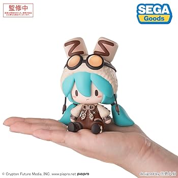 初音ミク　マシュマロホットココア　ふわぷち　ぬいぐるみ　LL 受注生産　初音未来 グッズ: 初音ミク マシュマロホットココア ふわぷち ぬいぐるみ