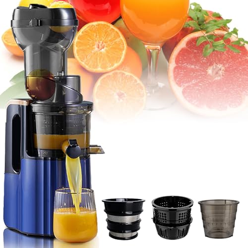Extractor de Jugo Lento de 82 Mm de Prensado en Frío - Máquina Exprimidora Masticadora...