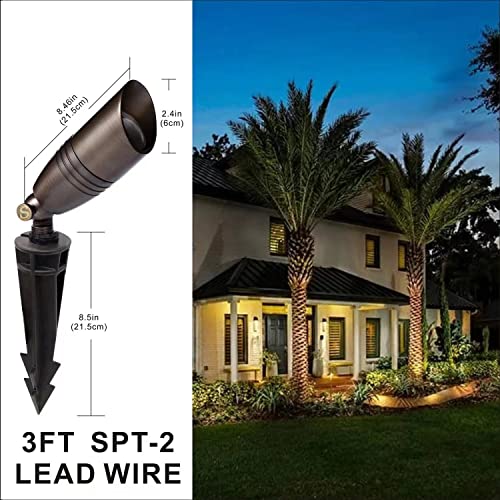Ff Era 12V Low Voltage Landscape Spotlights Outdoor, Solid Brass Directional Uplights Ground Stake Spot Up Landscape Lighting Fixture For Garden Patio(6 Pack Without Bulb) #TOP1