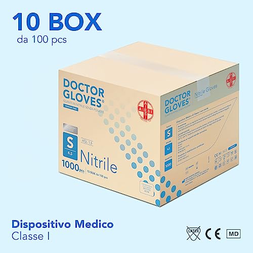 Guantes de nitrilo azul AIESI sin polvo con alta sensibilidad táctil 7