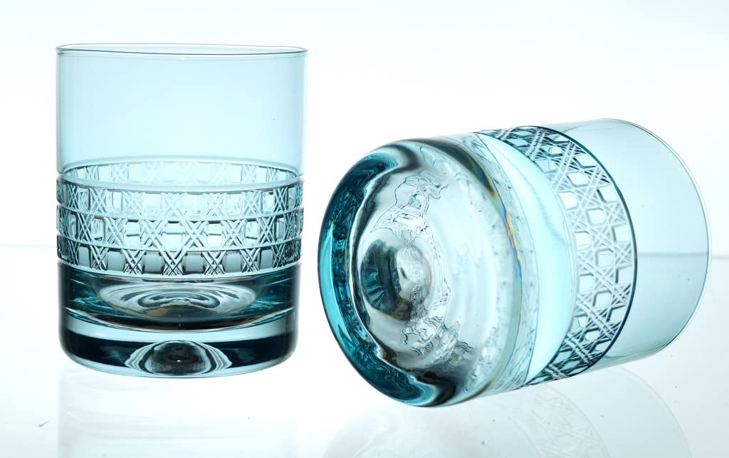 Verre à whisky artisanal d'une capacité de 320 ml avec porte-cigare, verre à whisky en cristal de style à l'ancienne - La cave