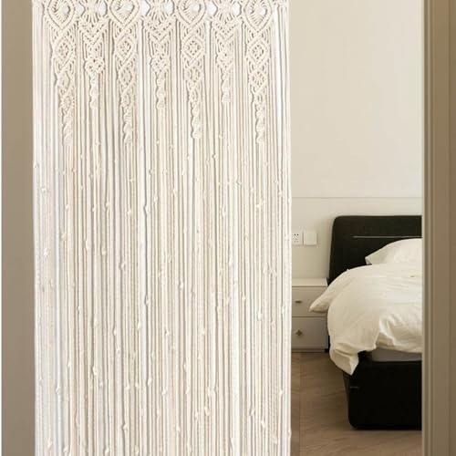 Rideaux de macramé en coton Gcroet rideau de chaîne suspendue décorative boho room - 4