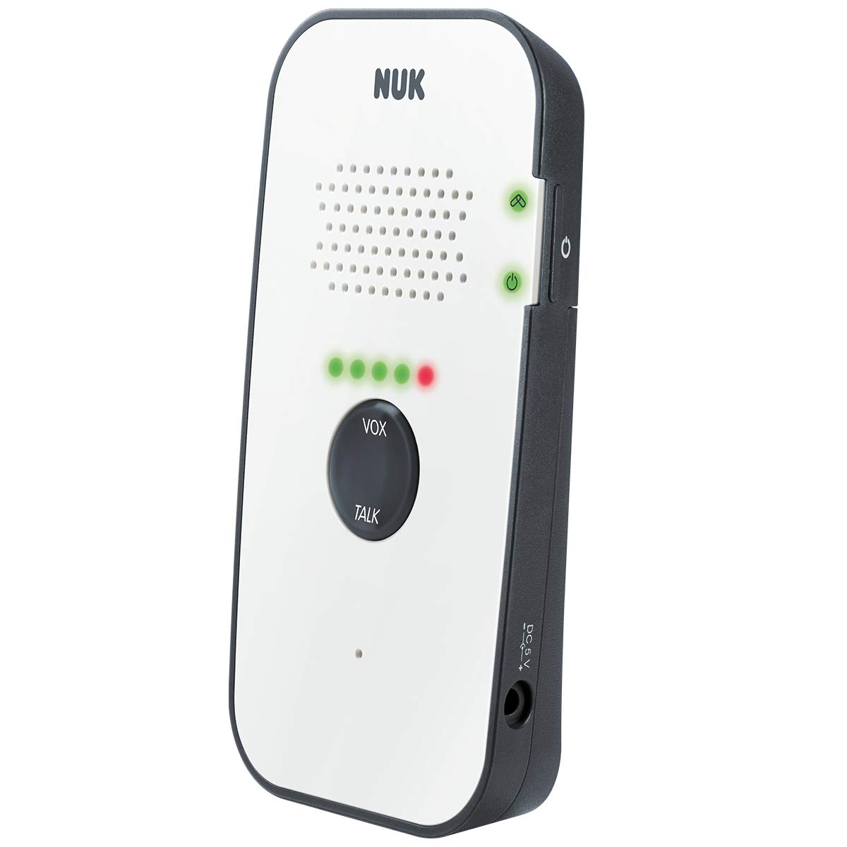 NUK Eco Control 500 Digitales Audio Babyphone, frei von hochfrequenter Strahlung im Eco-Mode, Gegensprechfunktion, weiß