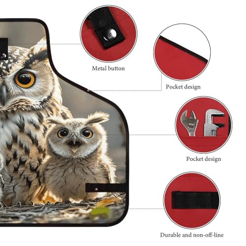 Delantal para trabajo en madera Owl Birds unisex miniatura 3
