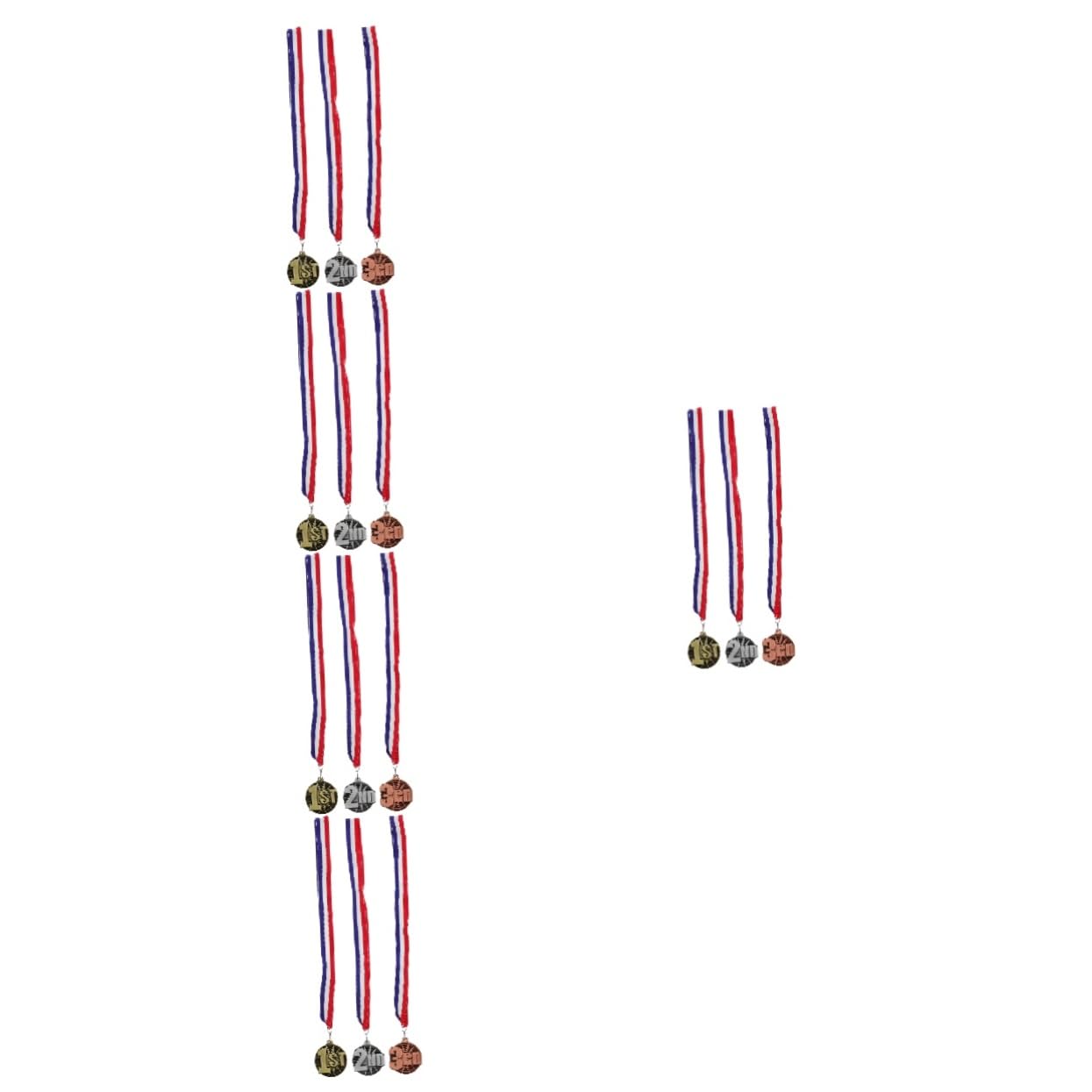 Mipcase 15piezas Medallas Colgantes para Competencias Deportivas De Medallas De Honor Cinta Reconocimiento para Estudiantes y Fiestas Deportivas