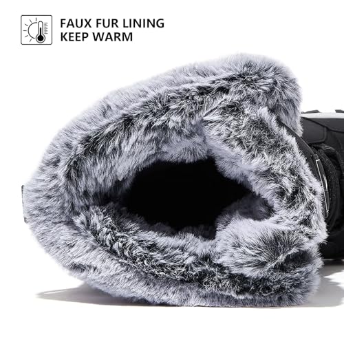HOBIBEAR Women's Winter Snow Boots | Mid-Calf | Faux Fur | Water Resistant2