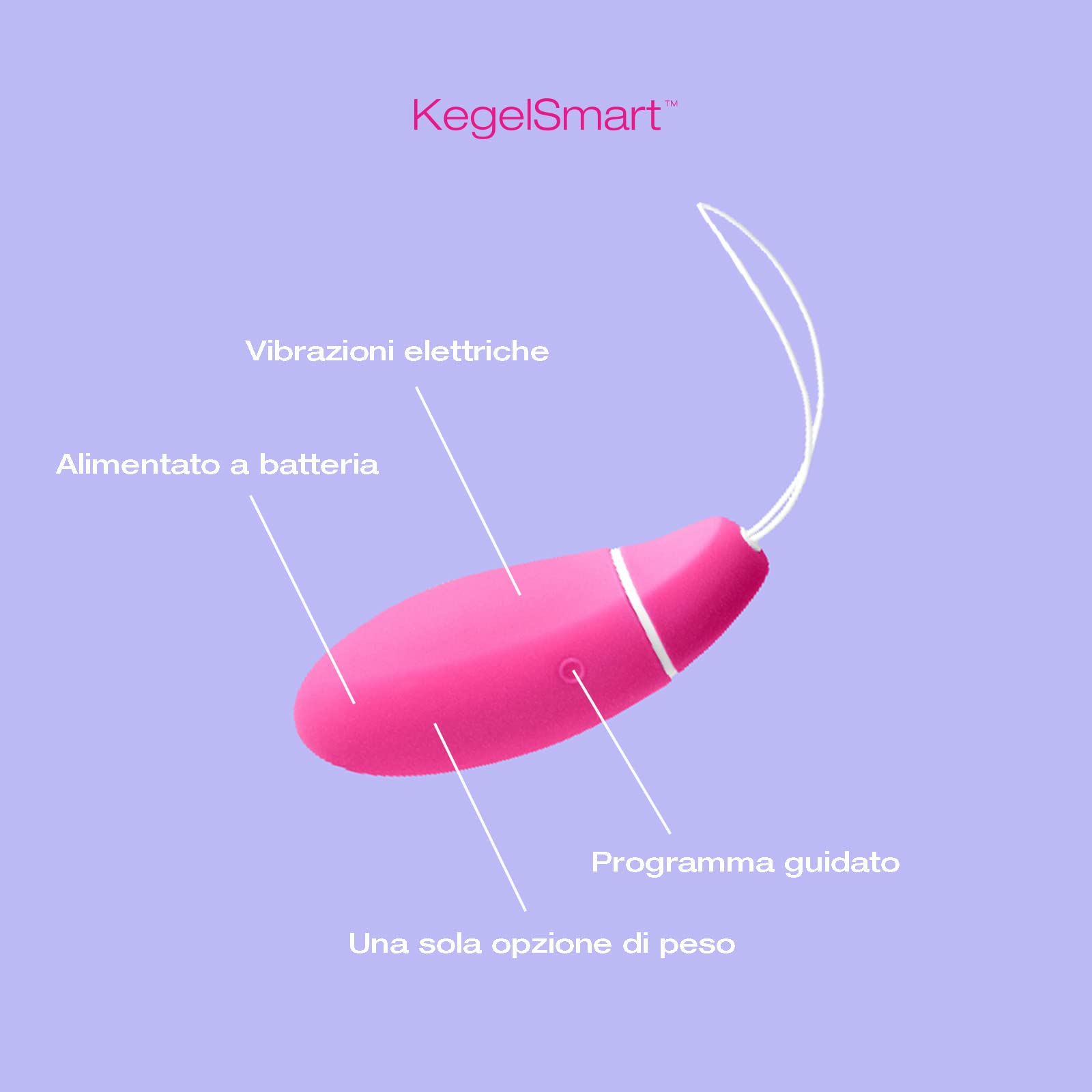 INTIMINA KegelSmart - Kegel Exerciser, Ovetto Vibrante Wirless, Palline Vaginali per il Rafforzamento del Pavimento Pelvico per le Donne, Palline di Kegel per Donne