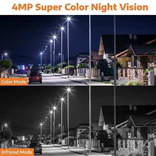 2K Solar Wireless Security Camera System Outdoor, 4Mp Home Battery Powered Bullet Security Camera Cctv Set With Base Station, 4 Cams & 4 Solar Panels, Human Detection, Color Night Vision, 2-Way Audio #TOP2