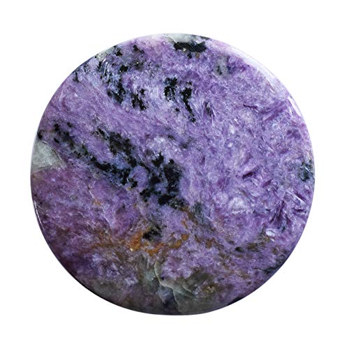 Cabochon charoïte dos plat 51mm pour collage et serti facile