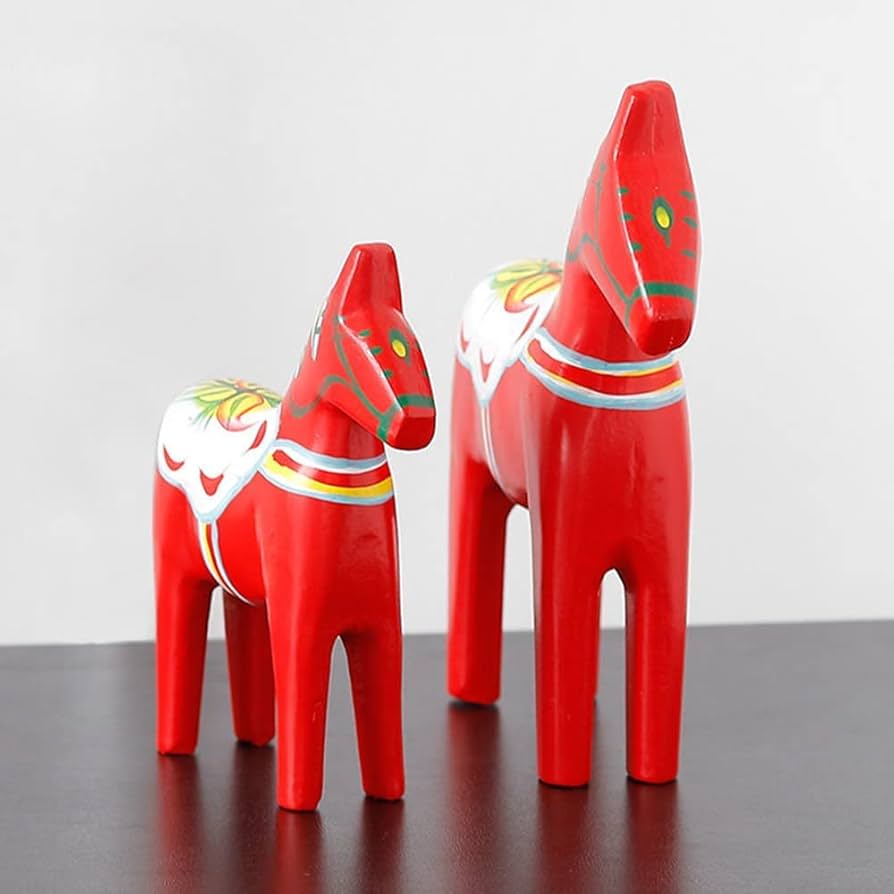 Amazon.co.jp: 木馬 オブジェダーラナホース 北欧 伝統工芸 大小