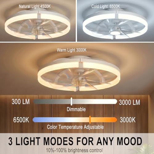 Ceiling Fan with Light, Flush Mount, Remote Control DROPS TO TO (MORE OPTIONS AVAILABLE) - image 3