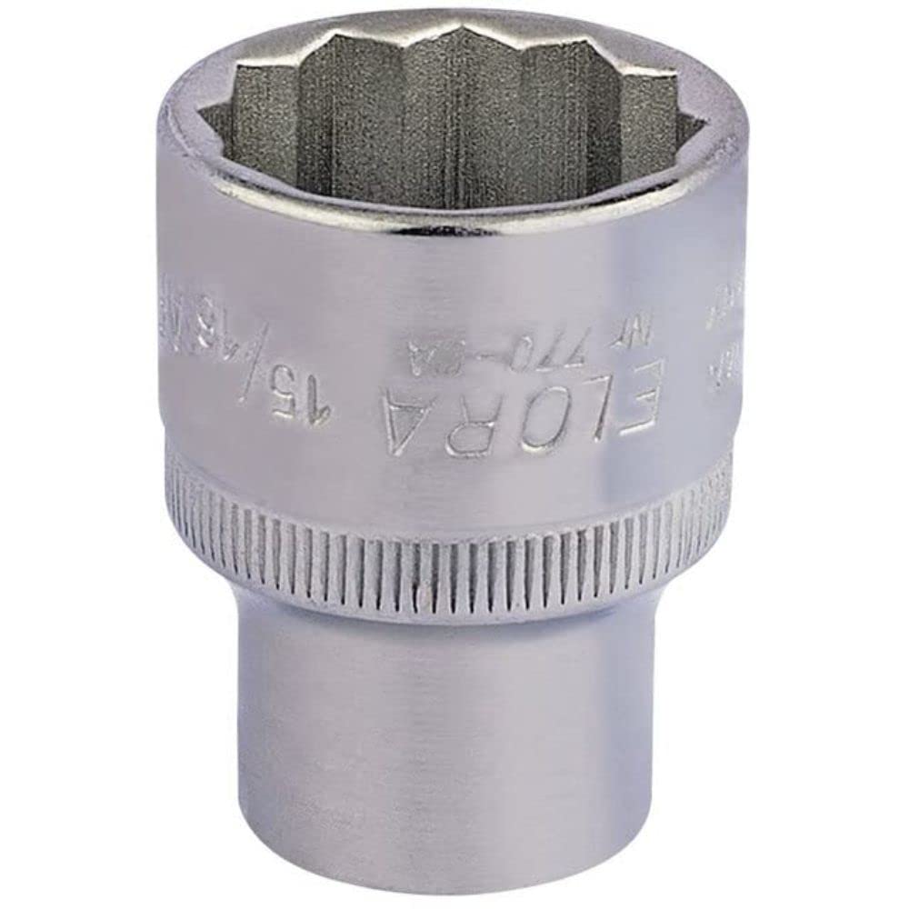 Draper 24450 Elora Bi-Hexagon Socket, 1/2" Square Drive, 15/16" AF, Blue — image 1