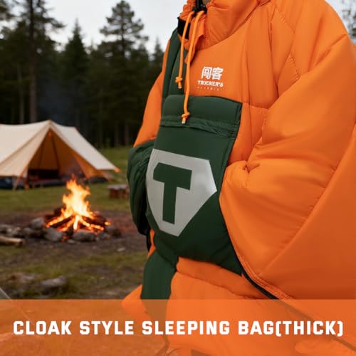 Bolsa de Dormir Convertible Poncho con Capucha, 14°F a 50°F, Usable para Camping y Senderismo, Impermeable, Ligera, Compacta para Mochilero miniatura 5